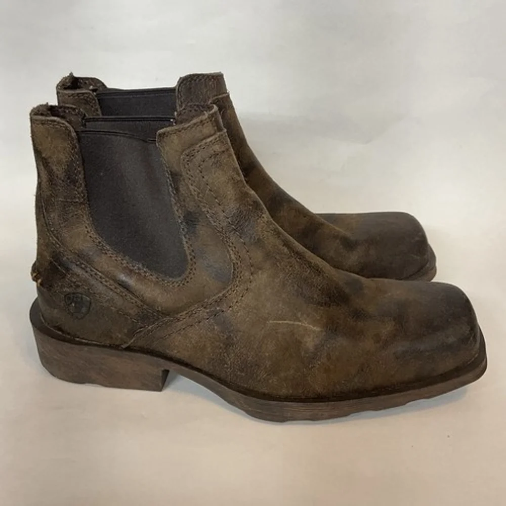 Ariat Midtown Rambler‎ Chelsea Ankle Boots Men 9D Cowboy Barn Brown Leather